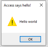 Hello World Message