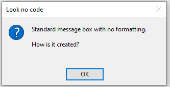 Message 1 - no formatting
