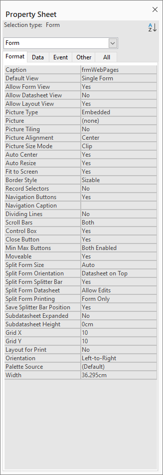 Property Sheet 9pt