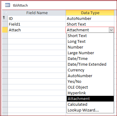 Attachment Field Type