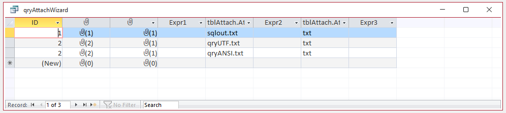 qryAttach Wizard Datasheet