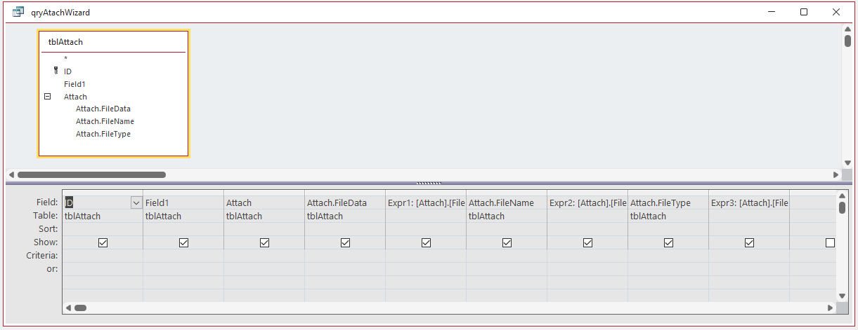 qryAttach Wizard Design