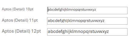 Aptos 11pt Descenders Truncated