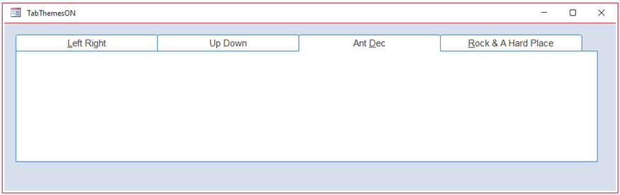 Tab Control: Use Themes = Yes