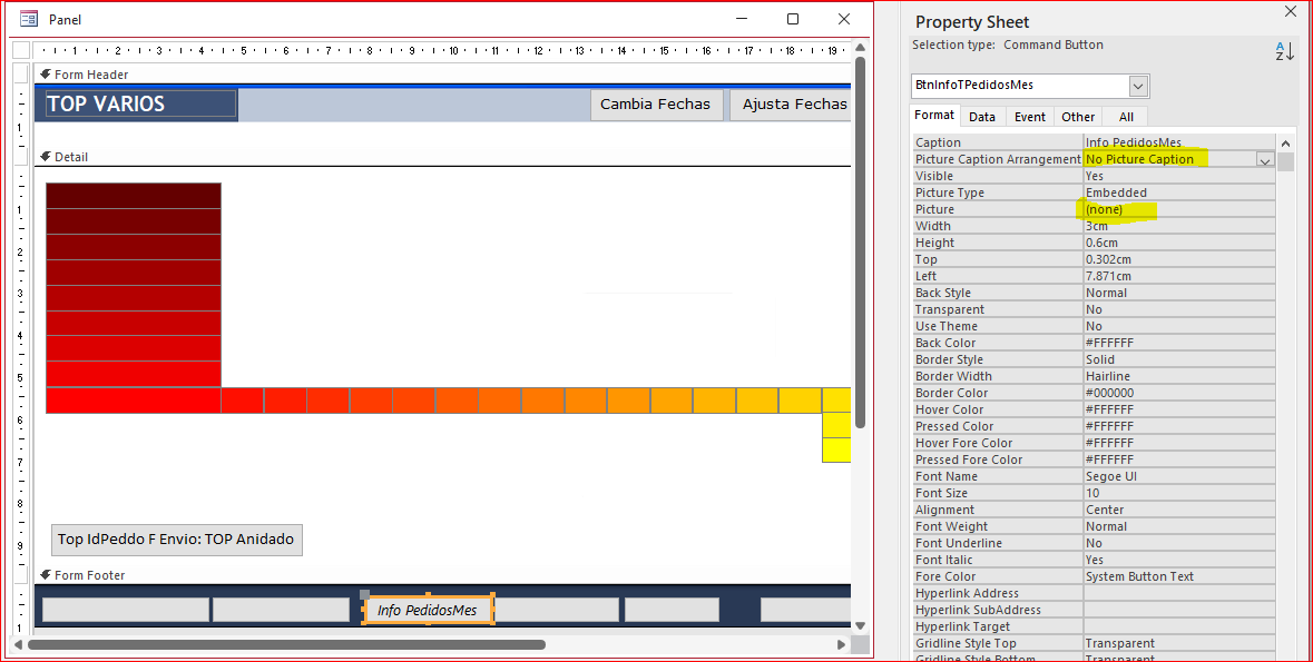 Design View - Property Sheet #2