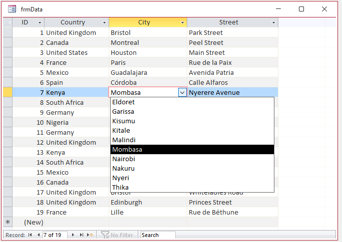 Datasheet Form