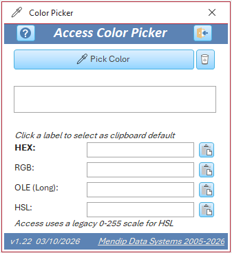 Color Picker Form - blank