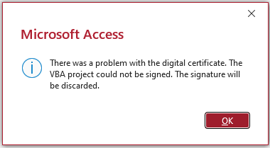 Code Signing Failed