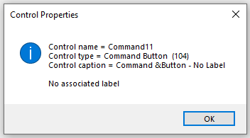 Command Button No Label Control Properties