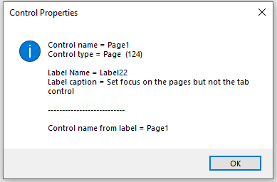 Tab Page Control Properties