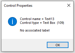 Textbox No Label Control Properties