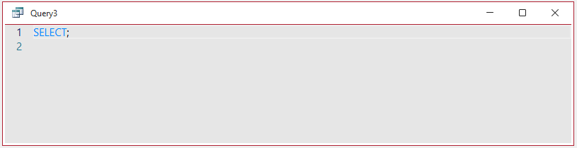 Blank Monaco SQL View