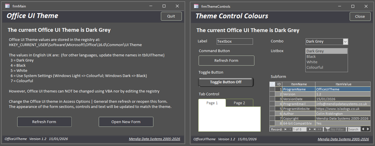 Dark Grey theme