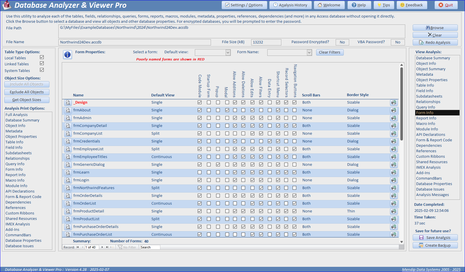 Form Info