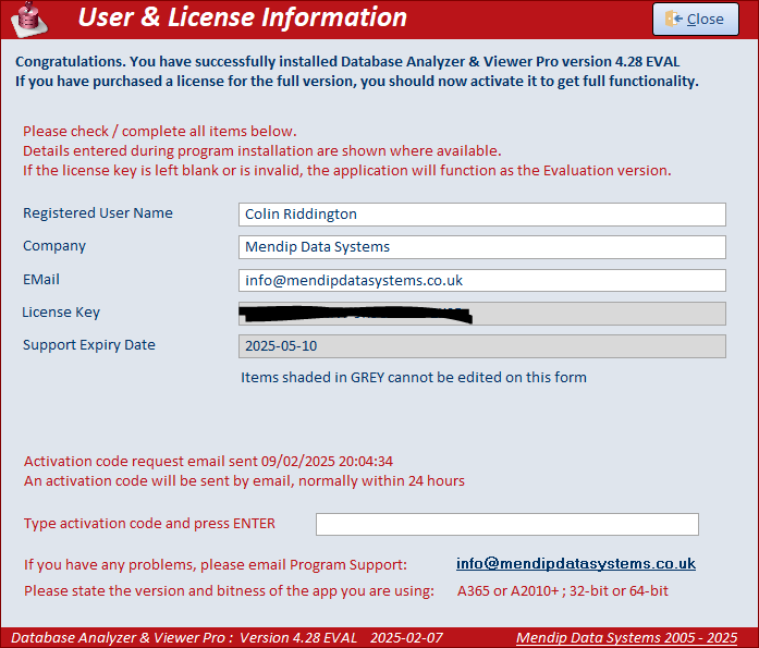 License Activation
