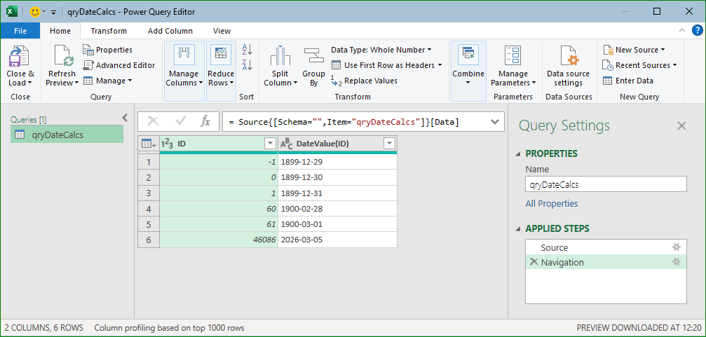 Excel dates imported from Access