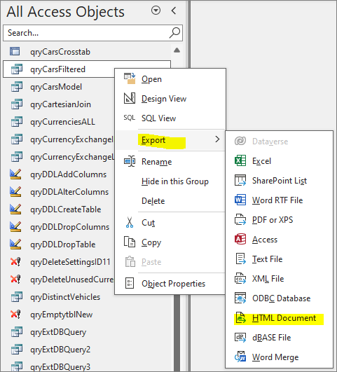 Context Menu