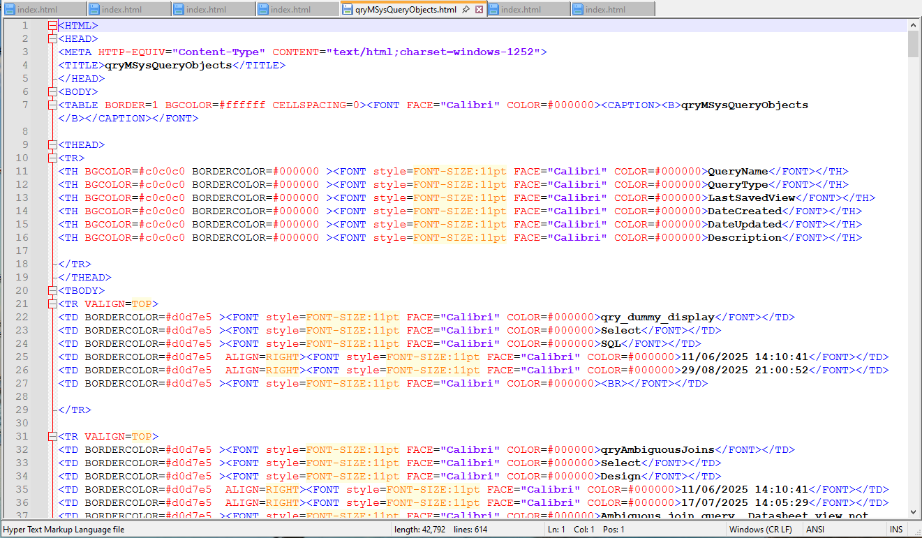 Export Objects to HTML Encoding Issues