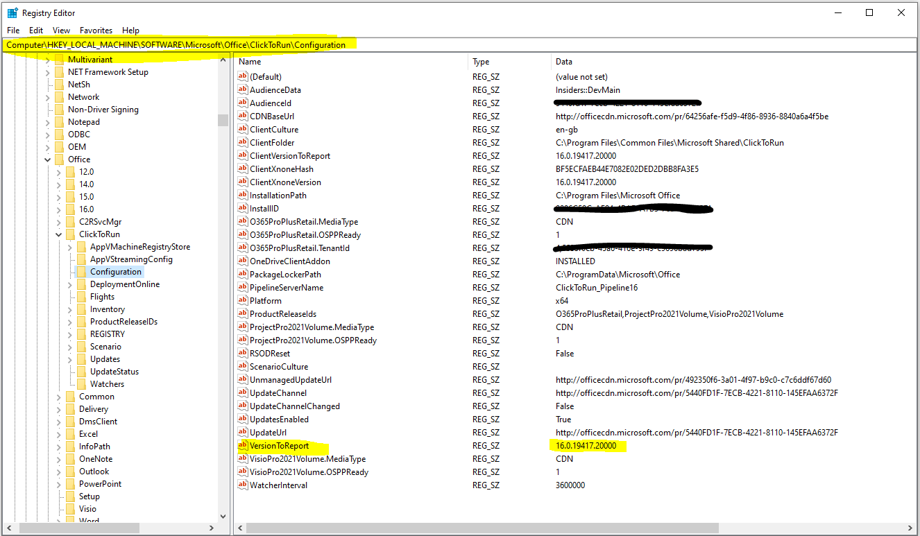 Registry Office Configuration