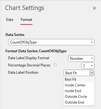 Doughnut Chart Format Settings 2