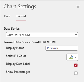 Funnel Chart Format Settings