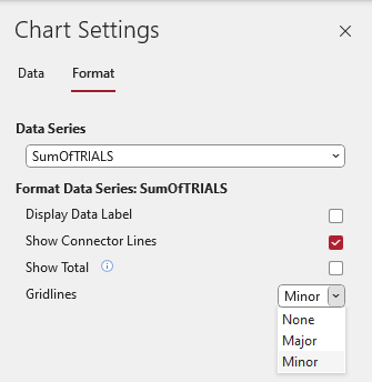 Waterfall Chart Format Settings