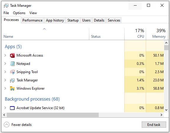 Task Manager with Access App