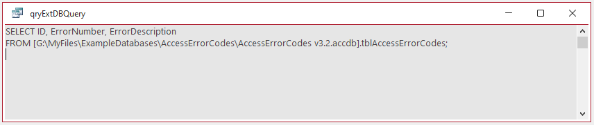 External DBPath NOT Monaco