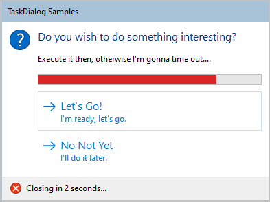 Task Dialog Msg