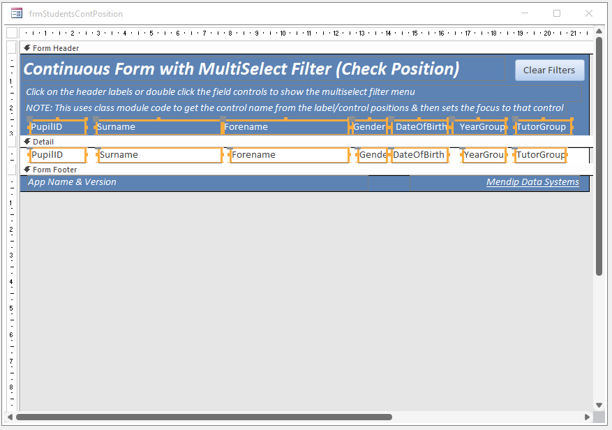 Multiselect Filter Position Design