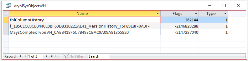 Column History Tables