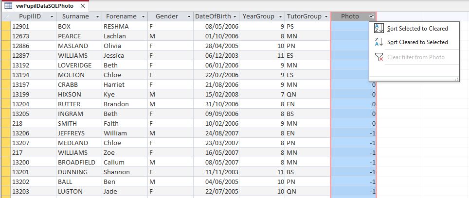 Linked SQL Server View