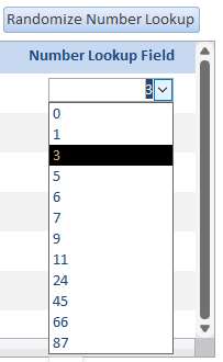 Sorted Number Value List