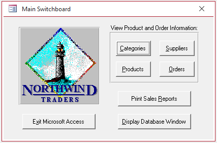 Northwind 2000 switchboard