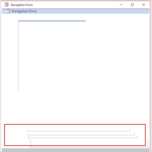 Navigation Form Redraw Issue