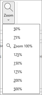 Zoom Button Ribbon Updated